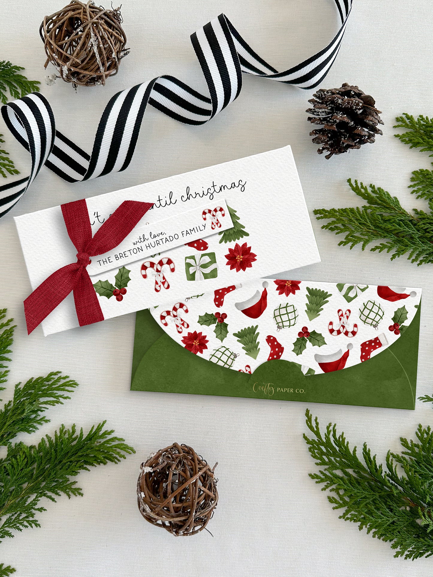 Personalized Christmas Money Envelopes