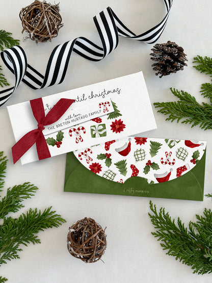 Personalized Christmas Money Envelopes