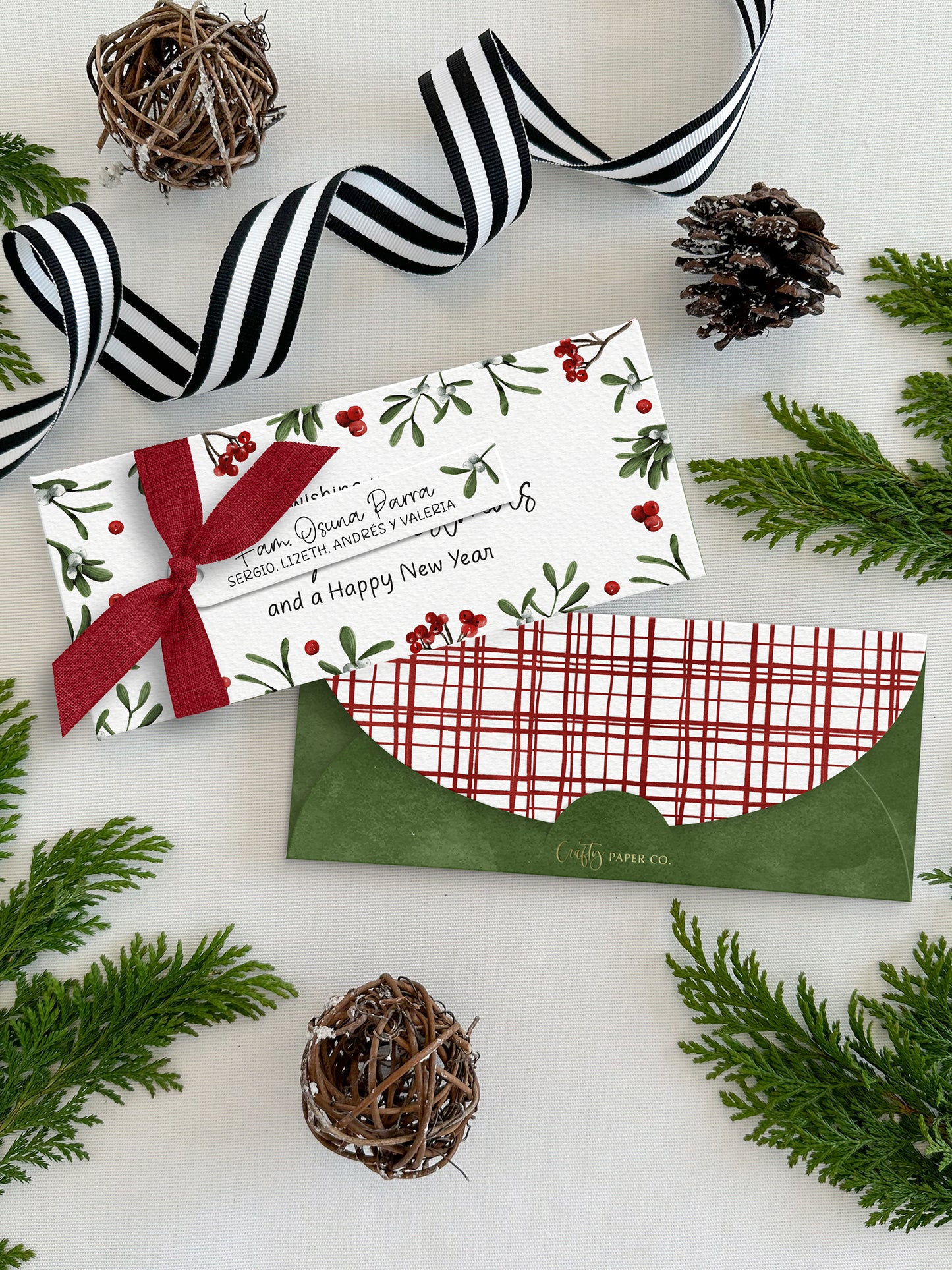 Personalized Christmas Money Envelopes