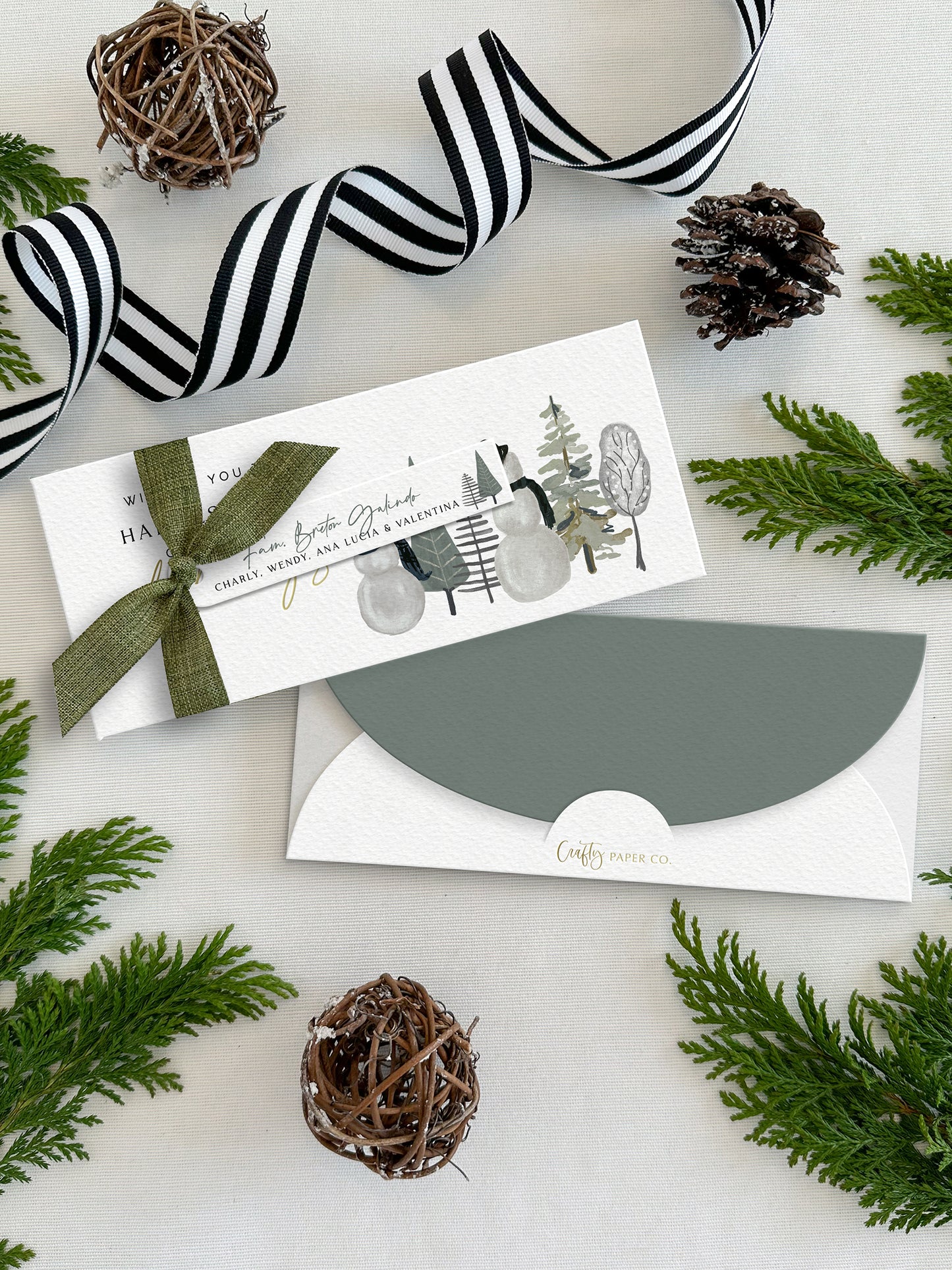 Personalized Christmas Money Envelopes