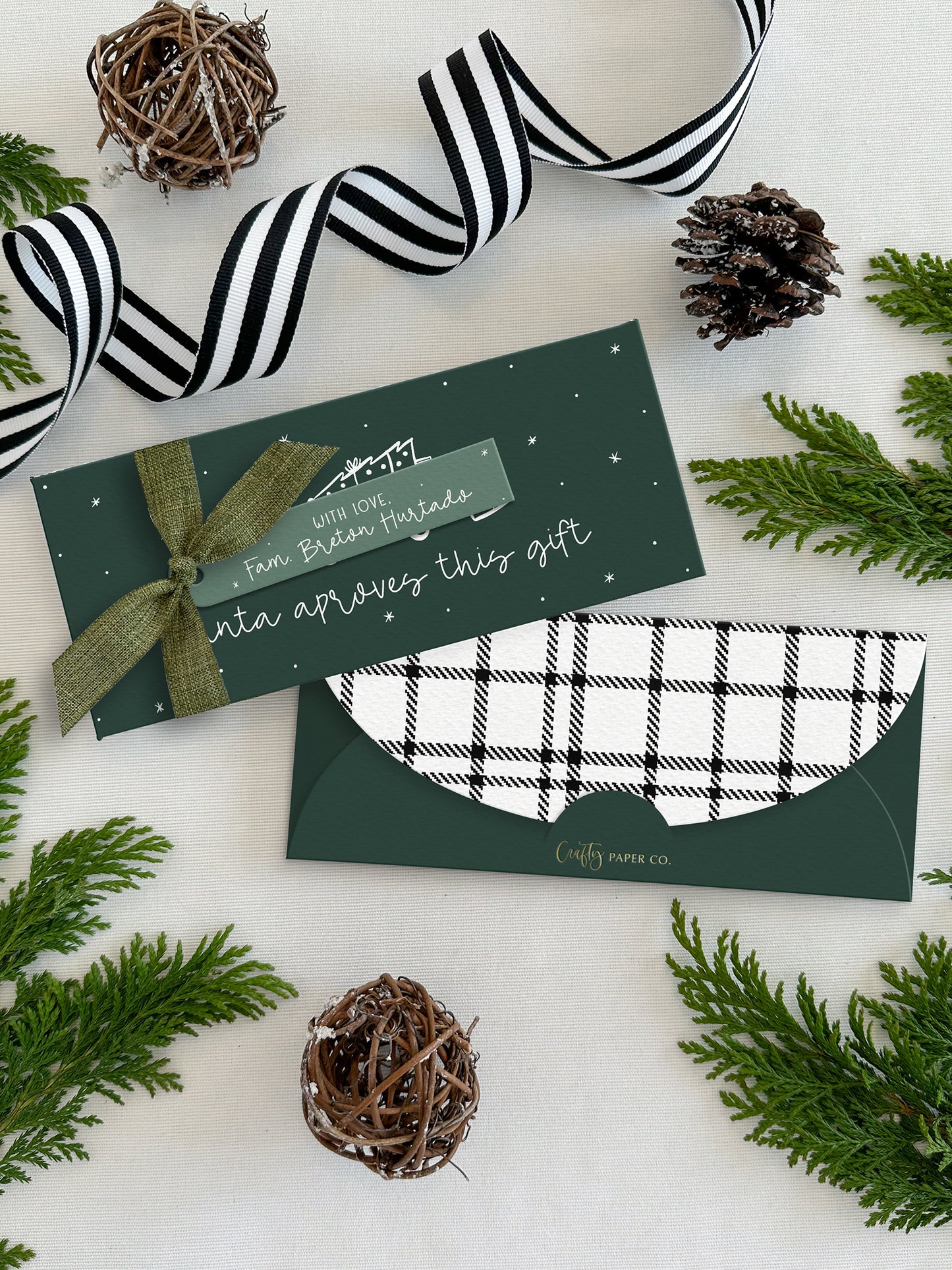 Personalized Christmas Money Envelopes