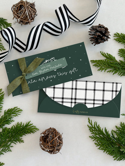 Personalized Christmas Money Envelopes