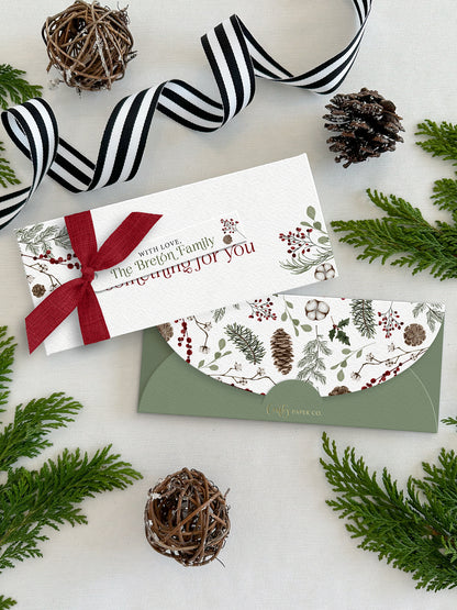 Personalized Christmas Money Envelopes