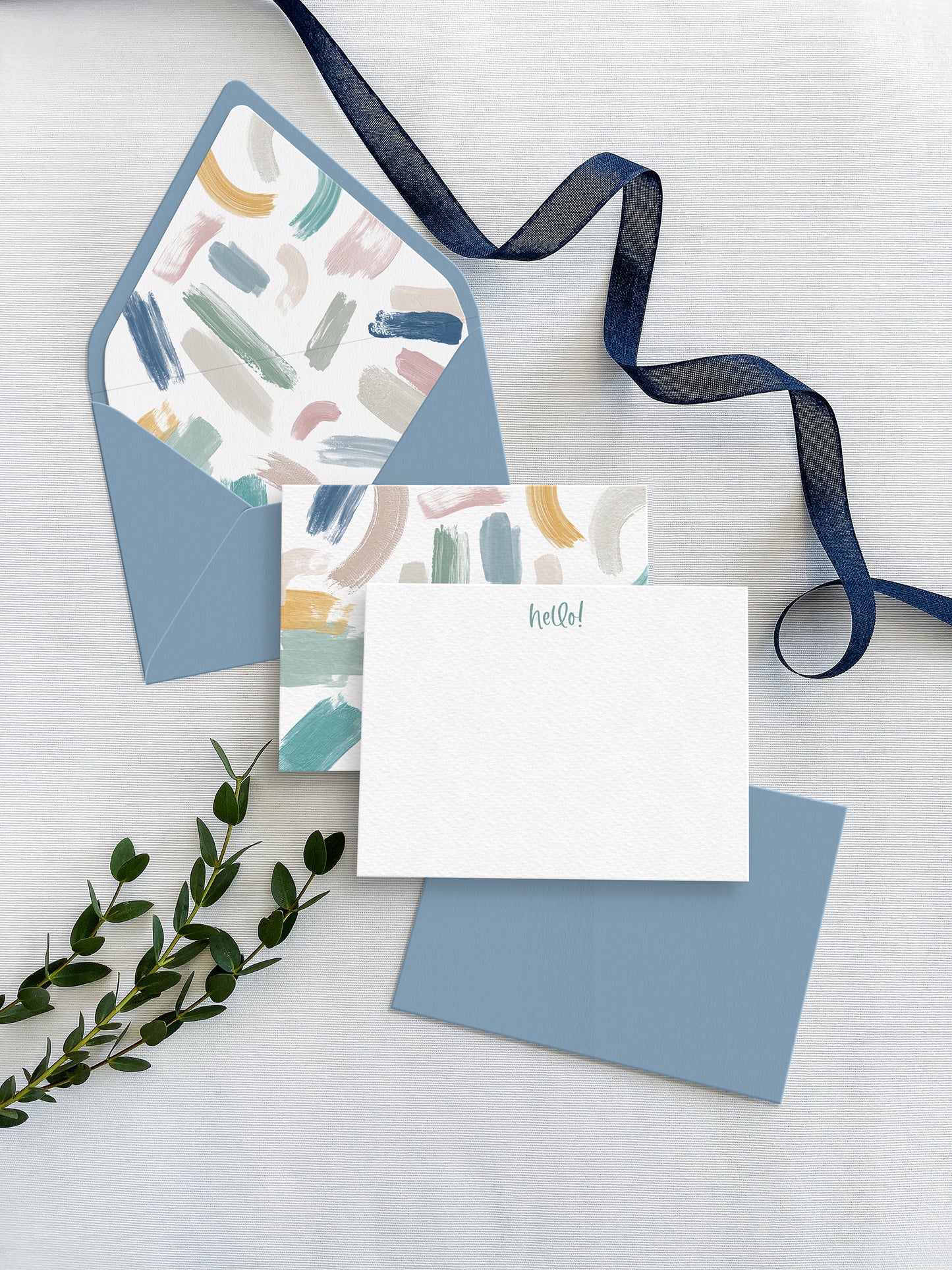 Flat notecards set