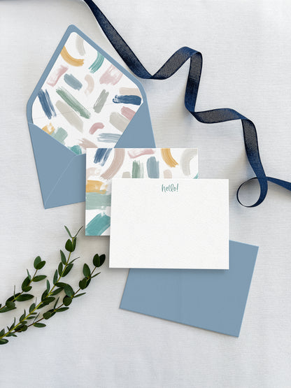 Flat notecards set