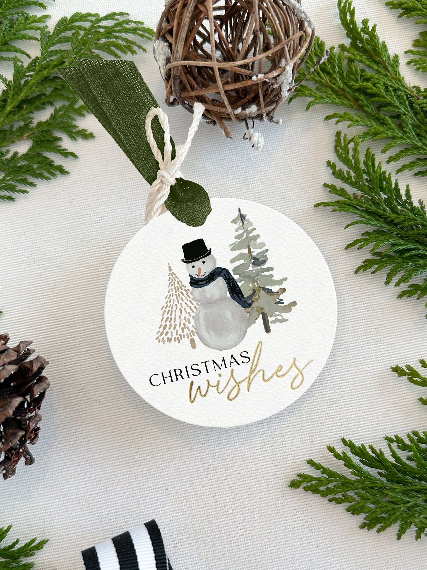Personalized Christmas Gift Tags - Round