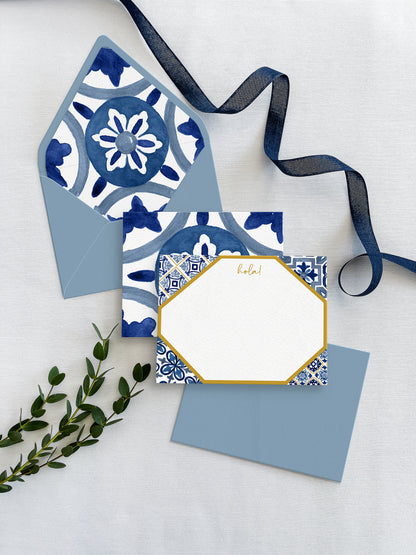 Flat notecards set
