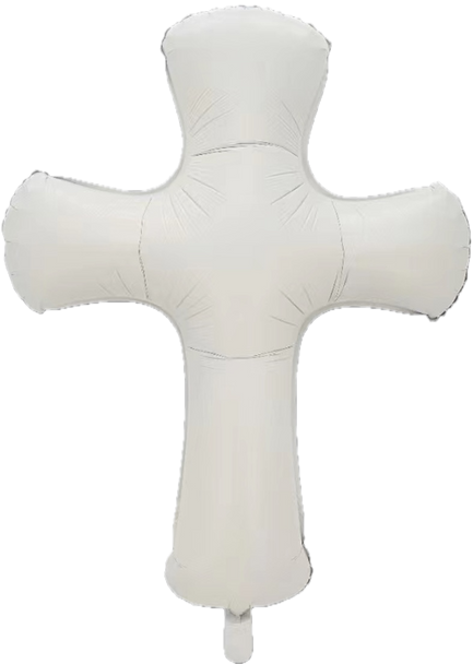 White Cross Balloon - 34"