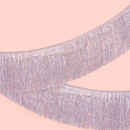 Party Iridescent Fringe Foil Banner, 5 ft, Birthday Decor