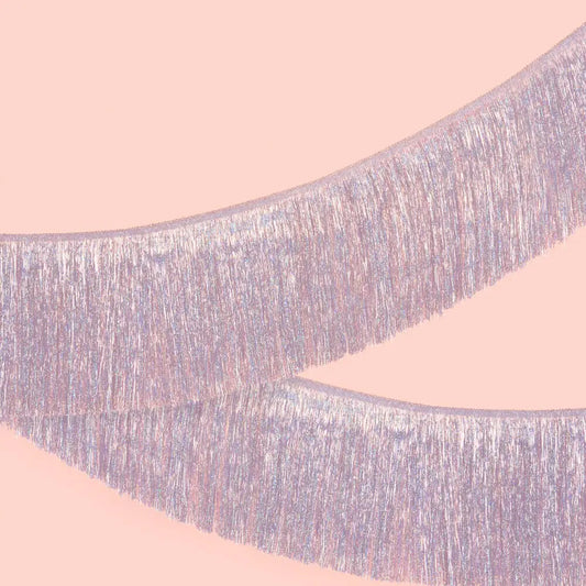 Party Iridescent Fringe Foil Banner, 5 ft, Birthday Decor