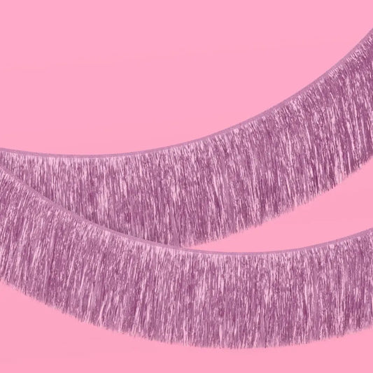 Party Lavender Fringe Foil Banner