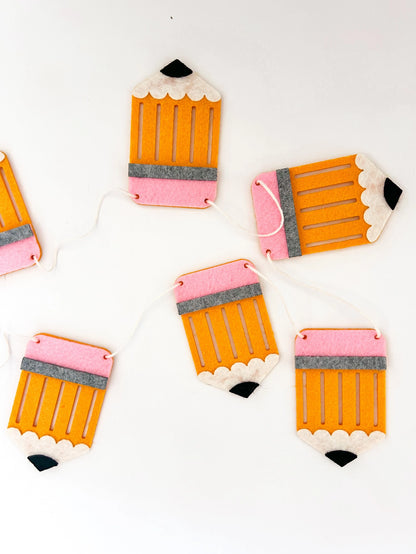 Pencil Felt Garland