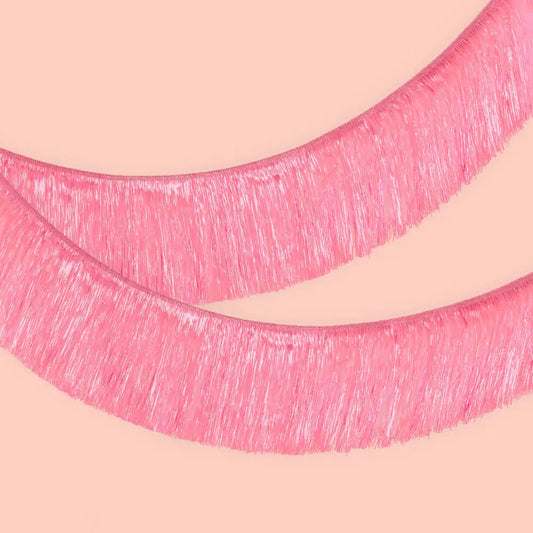 Pink Fringe Party Banner, Birthday Party Supplies,Pink DŽcor