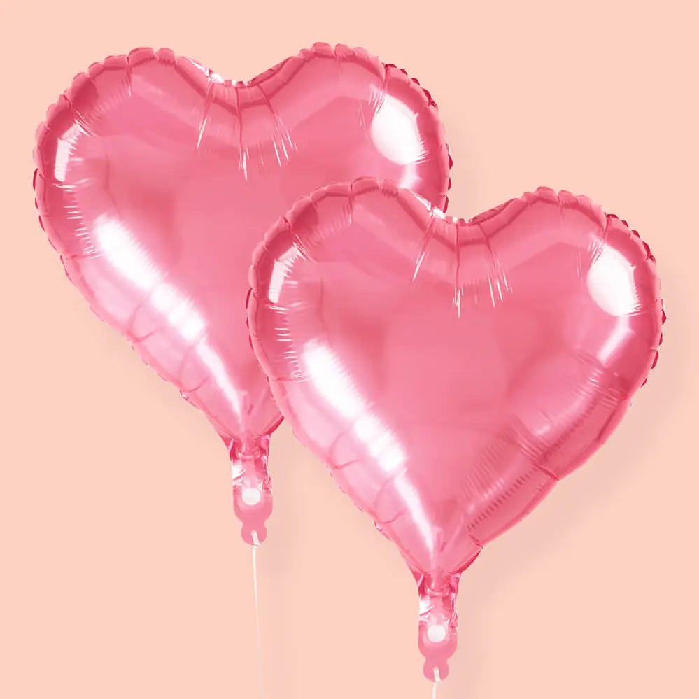 Pink Heart Foil Balloons