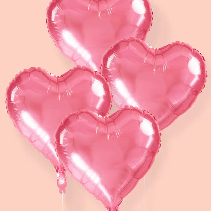 Pink Heart Foil Balloons