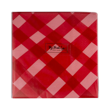 Plaid Cocktail Napkin