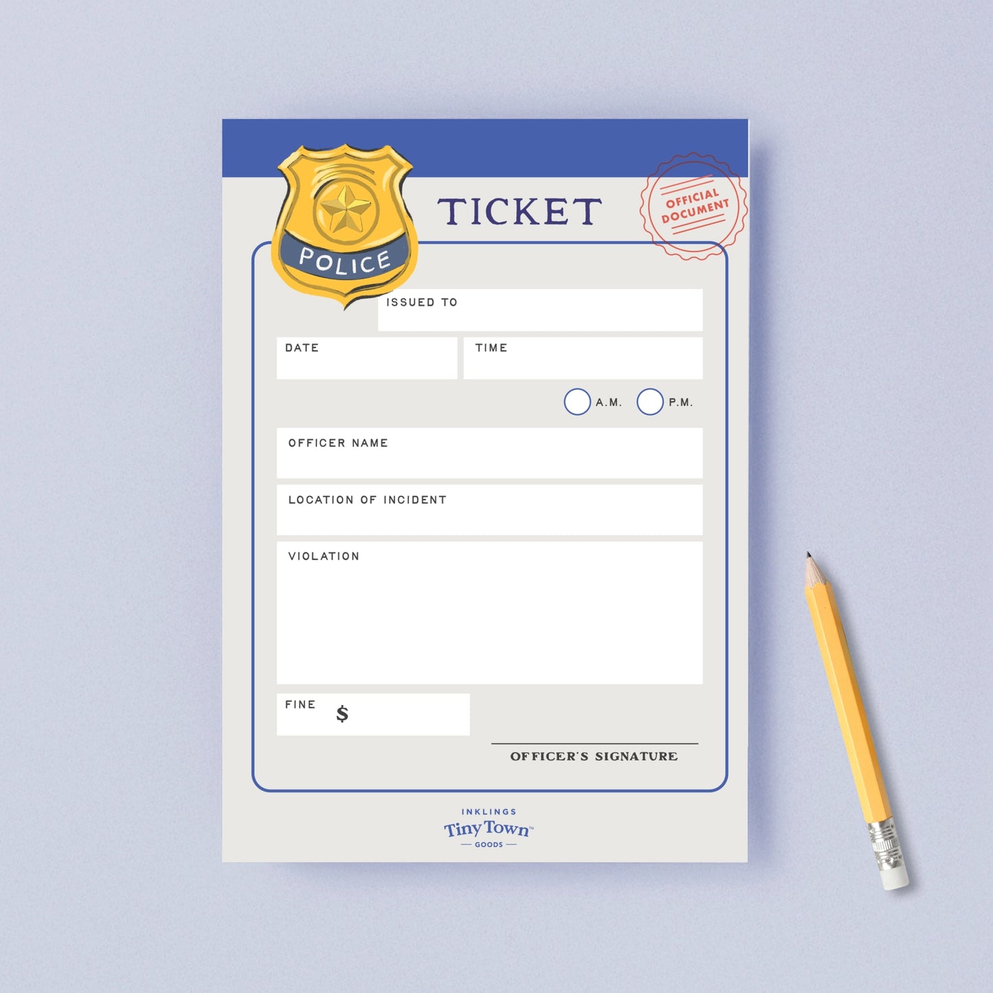 Play Notepad - Police Ticket