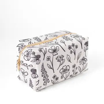 Pressed Floral Cosmetic Bag