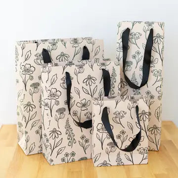 Pressed Floral Gift Bag