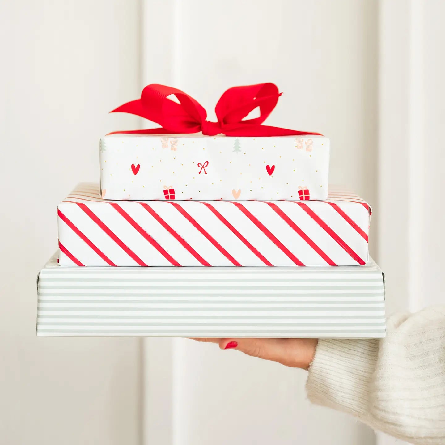 Red Diagonal Stripe Wrapping Paper