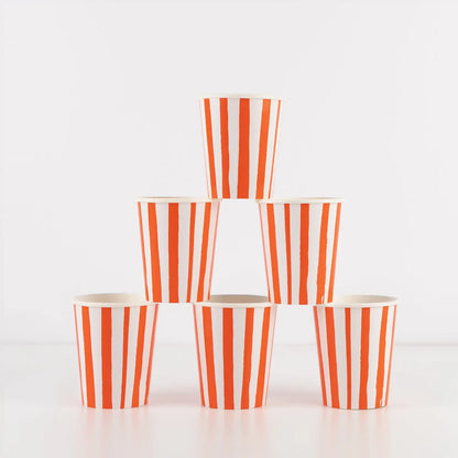 Red Stripe Cups