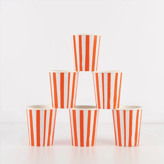 Red Stripe Cups