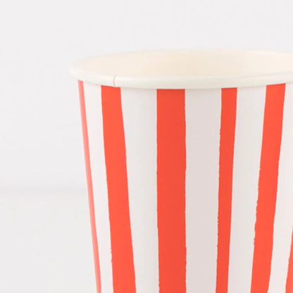Red Stripe Cups