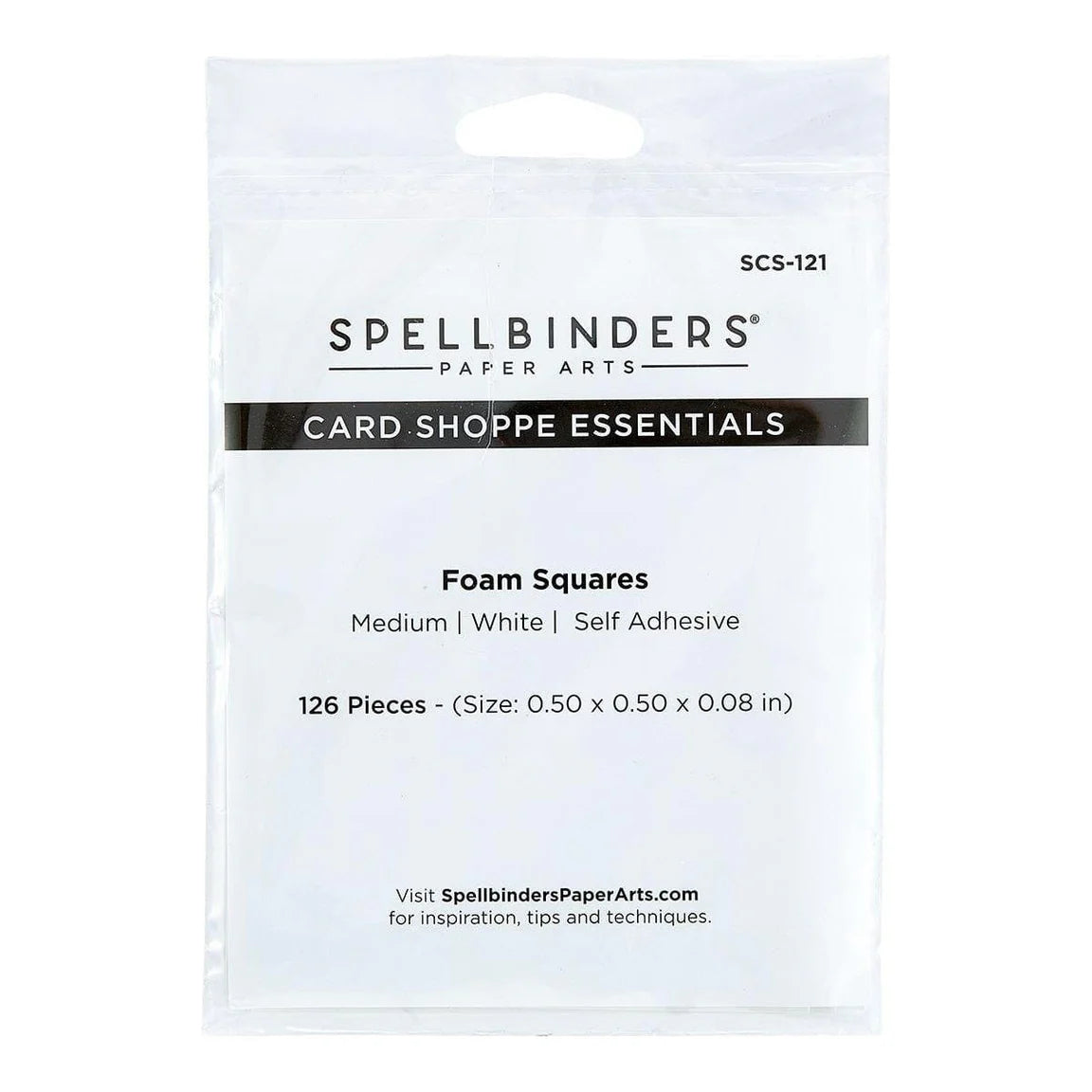 White Foam Adhesive Squares Medium 1/2"