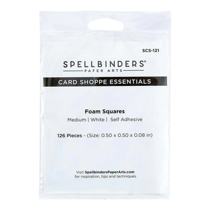 White Foam Adhesive Squares Medium 1/2"