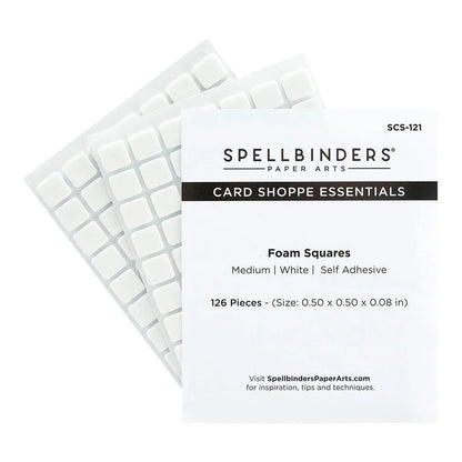 White Foam Adhesive Squares Medium 1/2"