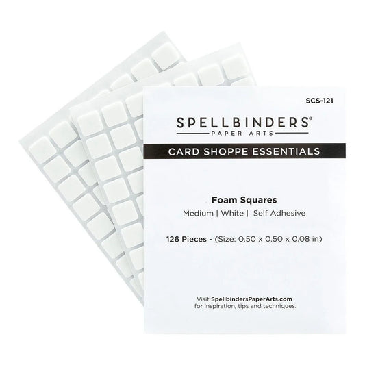 White Foam Adhesive Squares Medium 1/2"