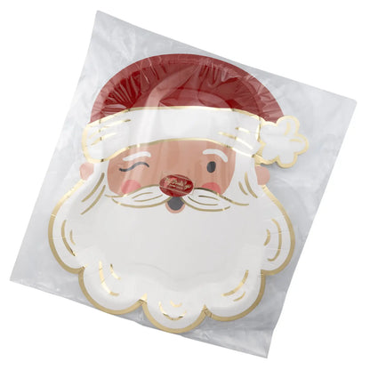 Santa Face Shaped Paper Plate