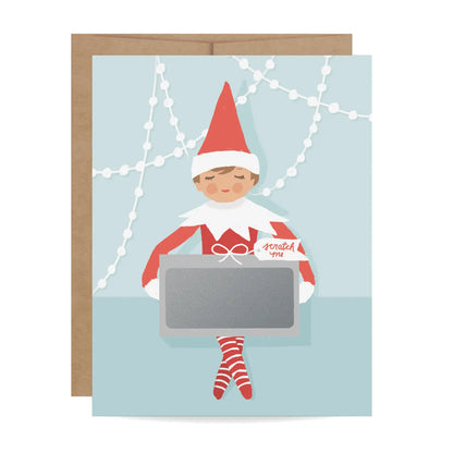 Shelf Elf - Holiday Scratch-Off Greeting Card
