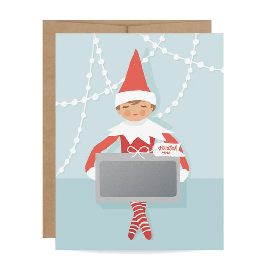 Shelf Elf - Holiday Scratch-Off Greeting Card