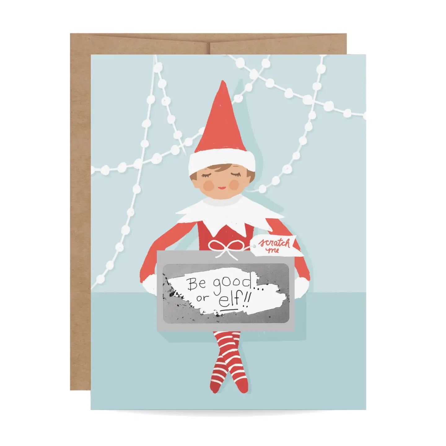Shelf Elf - Holiday Scratch-Off Greeting Card