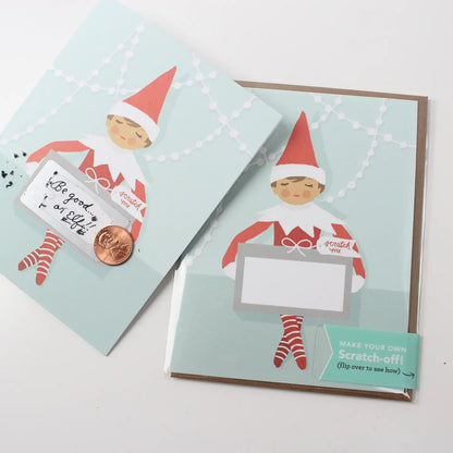 Shelf Elf - Holiday Scratch-Off Greeting Card