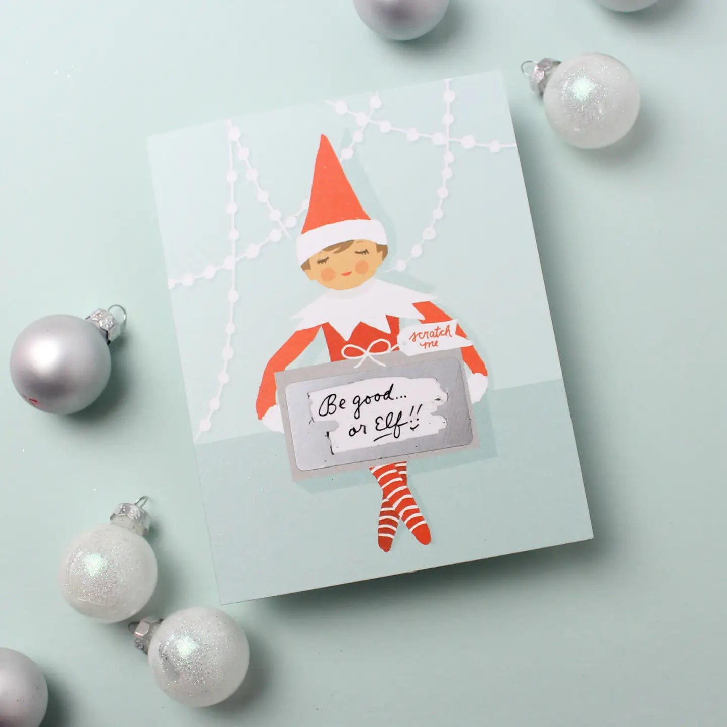 Shelf Elf - Holiday Scratch-Off Greeting Card