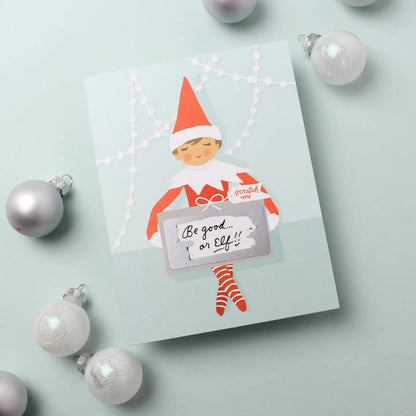 Shelf Elf - Holiday Scratch-Off Greeting Card