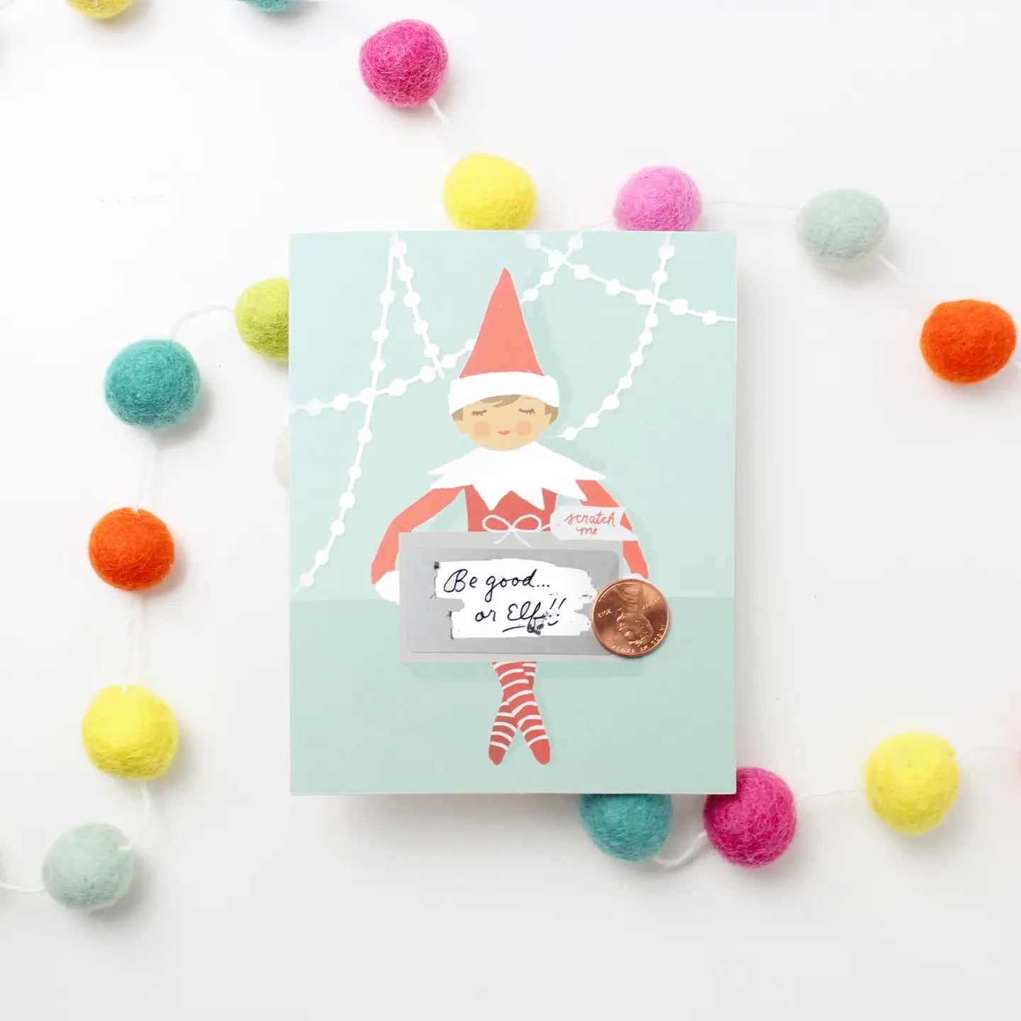 Shelf Elf - Holiday Scratch-Off Greeting Card