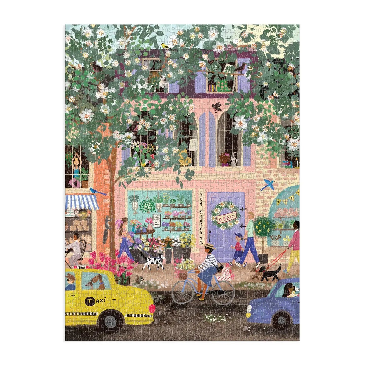 Spring Street 1000 Piece Puzzle in A Square Box