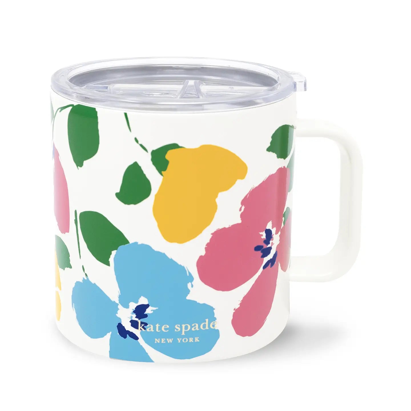 Stainless Steel Coffee Mug, Painterly Bouquet