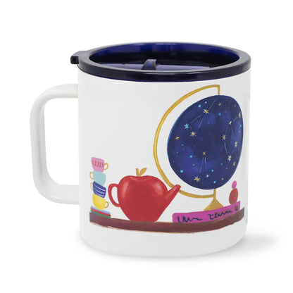 Stainless Steel Coffee Mug, Charmed Library