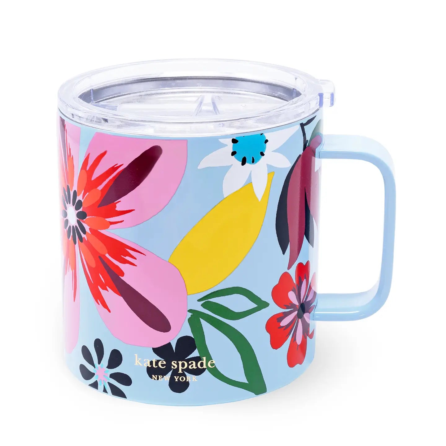 Stainless Steel Coffee Mug, Safari Floral