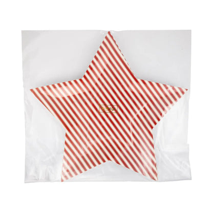 Striped Star Shaped Paper Plate