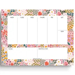 Summer Meadow Weekly Planner Notepad