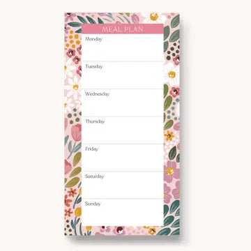 Summer Meadows Magnetic Meal Plan Notepad