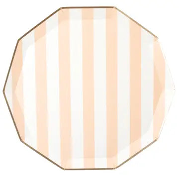 Sweet Peach Signature Cabana Stripe Plates