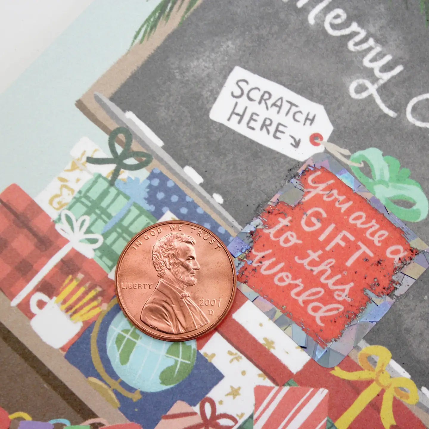 Teacher Christmas Scratch-Off Greeting Card