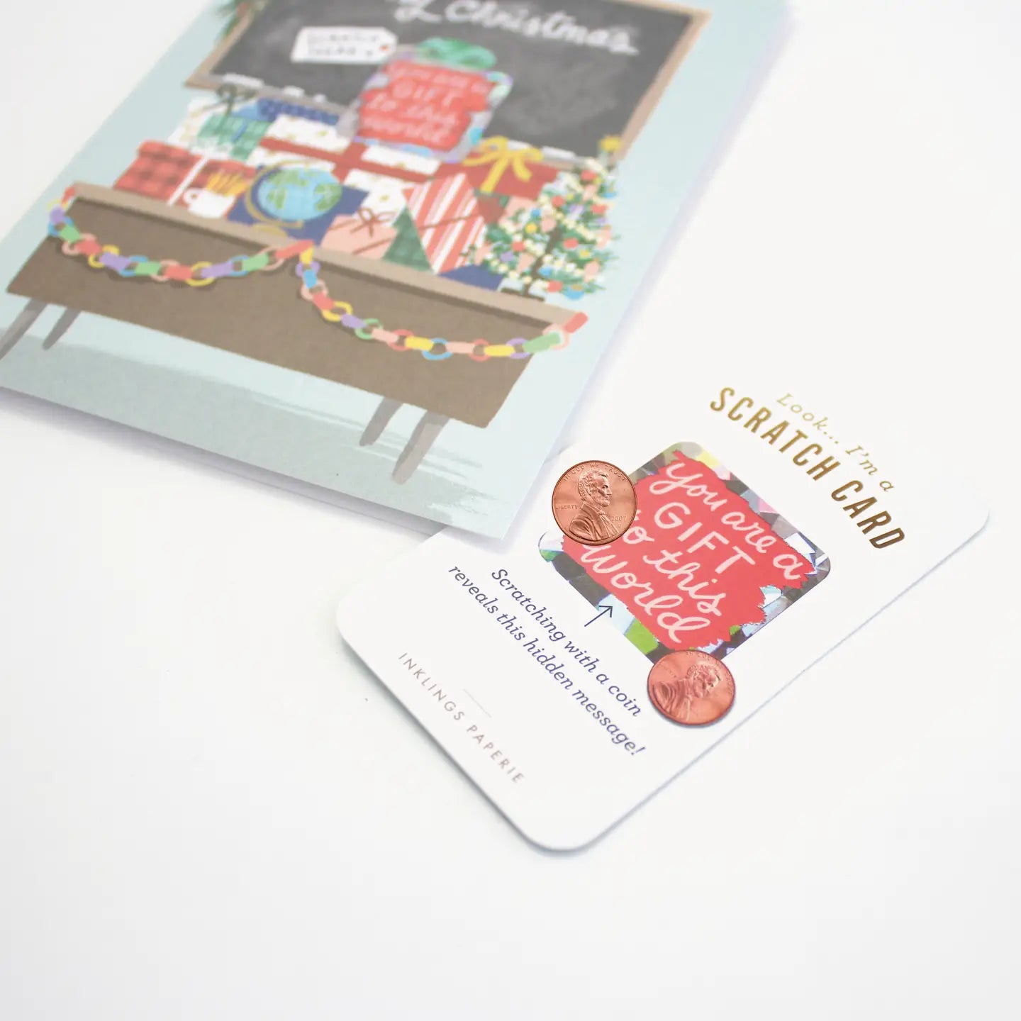 Teacher Christmas Scratch-Off Greeting Card