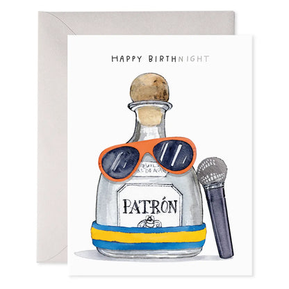 Tequila Bday | Birthday Greeting Card Patron Karaoke